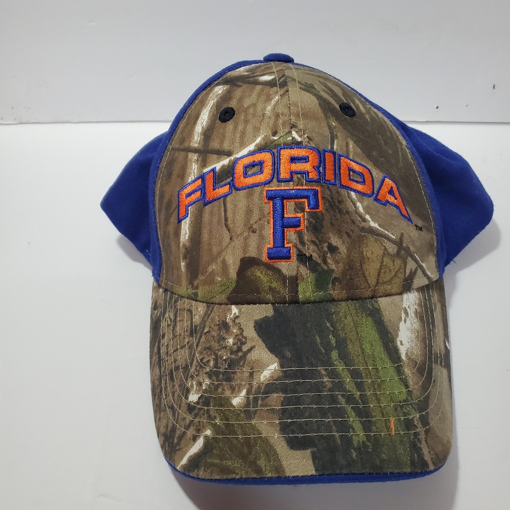 Collegiate Headwear Florida Gators Hat Camo Blue Adjustable Cap One Size OSFM